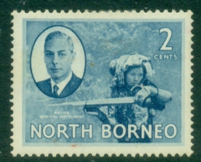 North-Borneo-1950-KGVI-Pictorial-2c-Musician-MLH