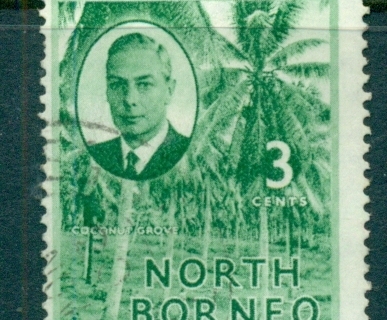 North-Borneo-1950-KGVI-Pictorial-3c-FU