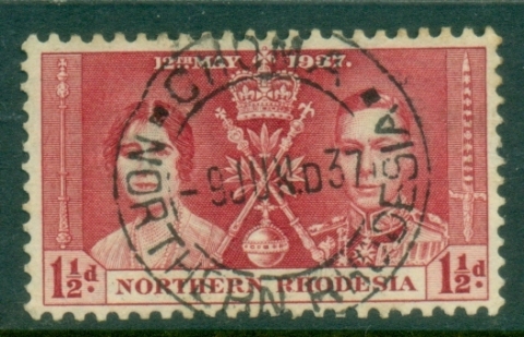 Northern-Rhodesia-1937-KGVI-Coronation-1½d-FU