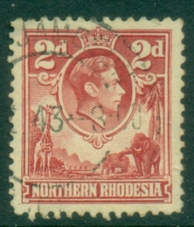 Northern-Rhodesia-1938-52-KGVI-Portrait-2d-carmine-FU_1