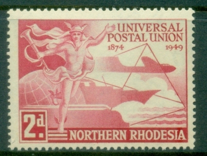 Northern-Rhodesia-1949-UPU-75th-Anniversary-2d-MLH