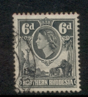 Northern-Rhodesia-1953-QEII-Pictorial-6d-FU