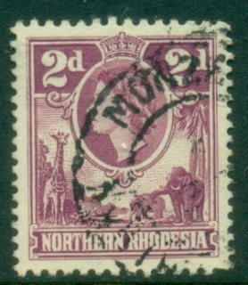 Northern-Rhodesia-1953-QEII-Portrait-2d-rose-lilac-FU_1