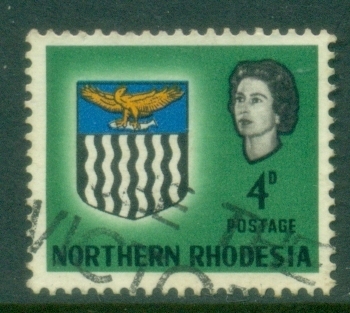 Northern-Rhodesia-1963-QEII-Coat-of-Arms-4d-FU