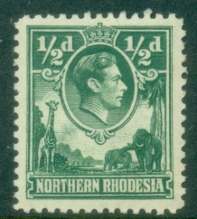 Northern-Rhodesia-1938-52-KGVI-Portrait-½d-green-MUH
