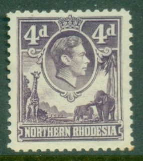 Northern-Rhodesia-1938-52-KGVI-Portrait-4d-dark-violet-FU