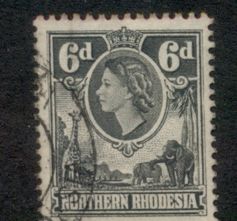 Northern-Rhodesia-1953-QEII-Pictorial-6d-FU