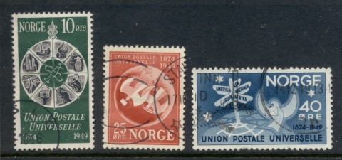 Norway-1949-UPU-75th-Anniversary-FU