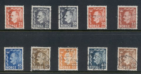 Norway-1950-51-King-Haakon-VII-FU