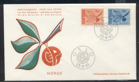 Norway-1965-Europa-Leaves-Fruit-FDC