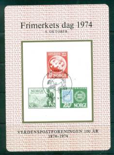 Norway-1974-UPU-Centenary-Souvenir-Card-lot56414