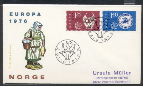 Norway-1976-Europa-Pottery-FDC