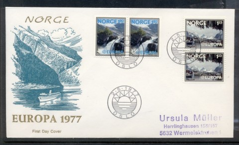 Norway-1977-Europa-Landscapes-FDC