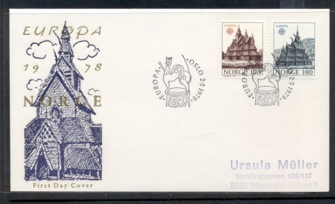 Norway-1978-Europa-Architecture-FDC