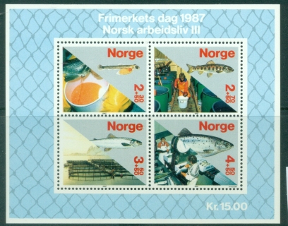 Norway-1987-Trade-Breeding-of-Fish-MS-MUH