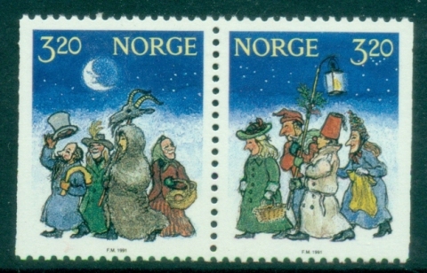Norway-1991-Christmas-stamps-MUH Norway-1991-Christmas-stamps-MUH