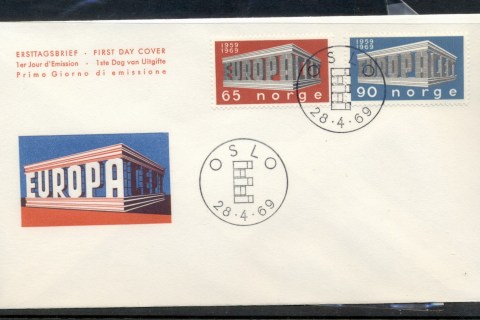 Norway-1969-Europa-Building-FDC