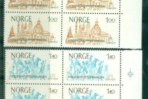 Norway-1974-Centenary-of-UPU-Blk-6-MUH-lot76408