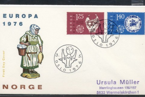 Norway-1976-Europa-Pottery-FDC