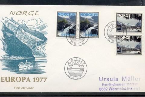 Norway-1977-Europa-Landscapes-FDC