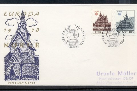Norway-1978-Europa-Architecture-FDC