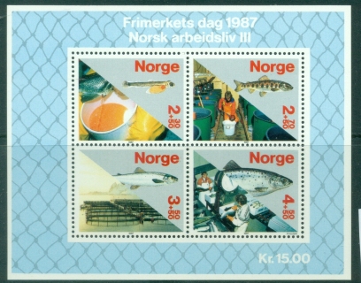 Norway-1987-Trade-Breeding-of-Fish-MS-MUH