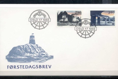 Norway-1988-Europa-Transport-Communication-FDC