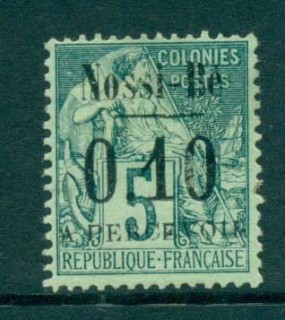 Nossi-Be 1893 Peace & Commerce 10c Opt