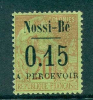 Nossi-Be 1893 Peace & Commerce 15c Opt