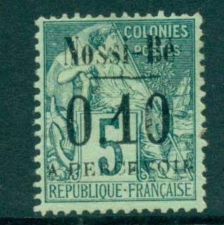 Nossi-Be 1893 Peace & Commerce 10c Opt