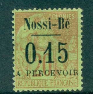 Nossi-Be 1893 Peace & Commerce 15c Opt
