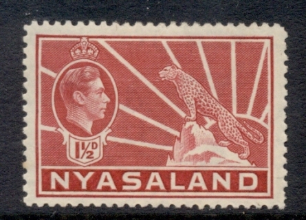 Nyasaland-1938-44-KGVI-Leopard-1-5d-red-MLH