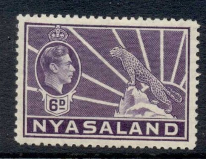 Nyasaland-1938-44-KGVI-Leopard-6d-MLH