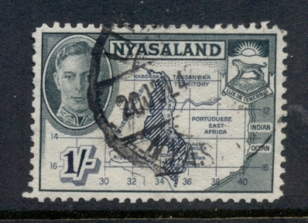 Nyasaland-1945-KGVI-Pictorials-1-Map-FU