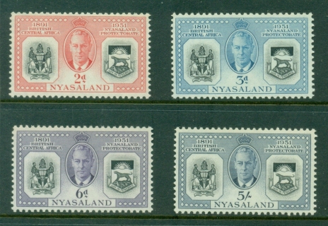 Nyasaland-1951-Protectortar-60th-Anniversary-MUH