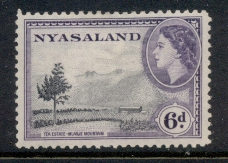 Nyasaland-1953-QEII-Pictorial-6d-Tea-Estate-MLH