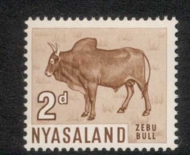 Nyasaland-1964-QEII-Pictorial-2d-Zebu-MUH