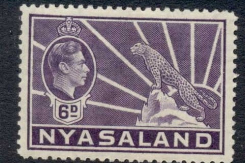 Nyasaland-1938-44-KGVI-Leopard-6d-MLH
