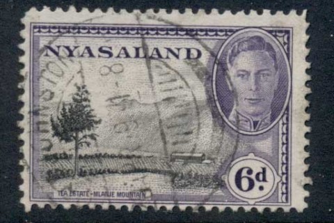 Nyasaland-1945-KGVI-Pictorials-6d-Tea-Estate-FU