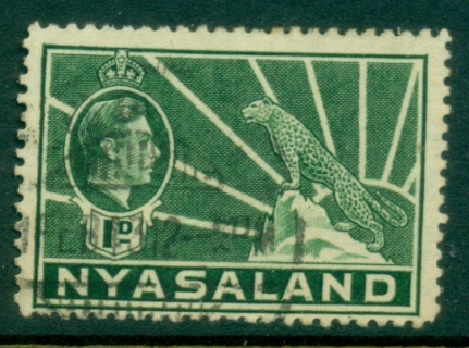 Nyasaland-Protectorate-1938-44-KGVI-Pictorial-½d-Leopard-FU
