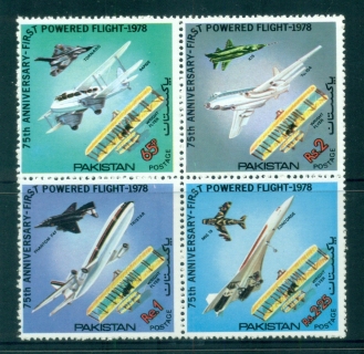 Pakistan-1978-Powered-Flight-Anniv-Blk-4-MUH-lot82496