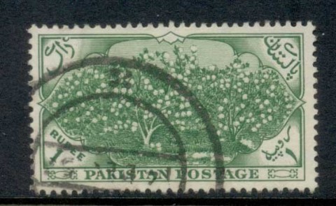 Pakistan-1954-Cottonfield-1r-FU