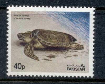 Pakistan-1981-Green-Turtle-MUH