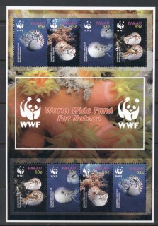 Palau-2006 WWF Chambered Nautilus sheetlet