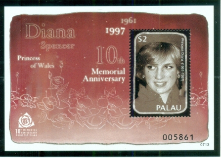 Palau-2007 Princess Diana in Memoriam, 10th Anniv., Forever England's Rose MS