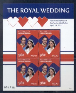 Palau-2011 Royal Wedding William & Kate #1117 98c MS