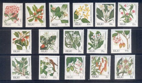 Palau-1987-88-Indigenous-Flowers-to-5-MUH