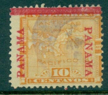 Panama-1904-10c-Map-Opt-Red-Sc79-FU-lot31755