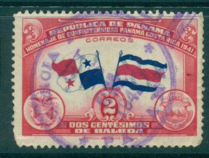 Panama-1942-Costa-Rica-Panama-settlement-Flags-FU-lot31772