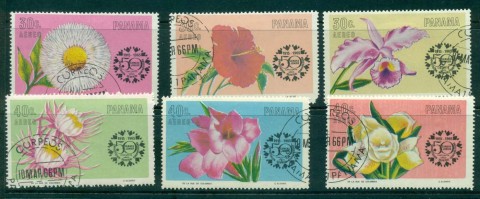 Panama-1985-Flowers-30c-short-corner-CTO-lot31790